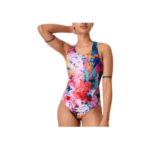 Sweaty Betty Розовый Коралловый Fish Принт Женские Ван-Пис Купальники