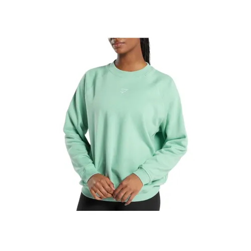 GYMSHARK Тренировки OVERSIZED Флис Толстовка Женские Lidou Зеленый