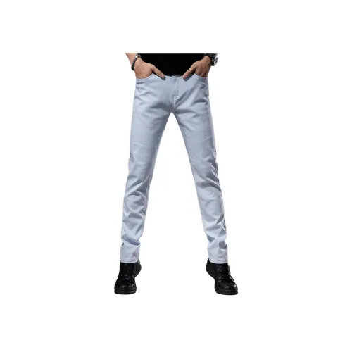 VUAS Лето Джинсы Slim Fit С подворотом Унисекс