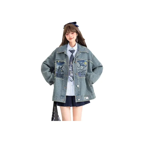 VGVX Синий Унисекс Джинсовые куртки