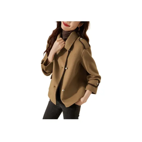 Mo Han Yi Mei Пальто Женское Верблюжий