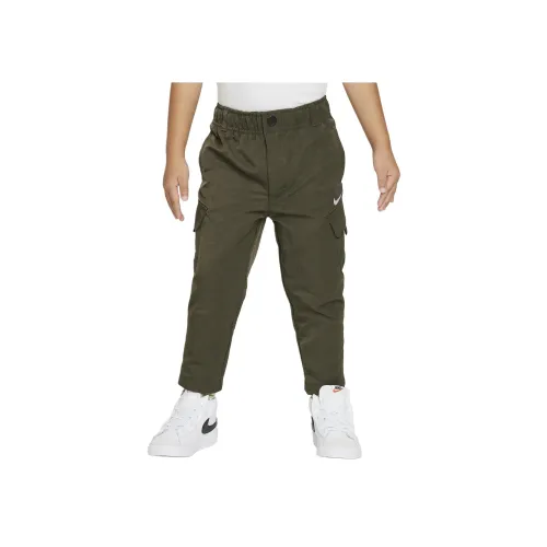 nike Спорт Вязаные Тренировочные Брюки Ткани вязаные Брюки карго Оливково-зеленый Малыш