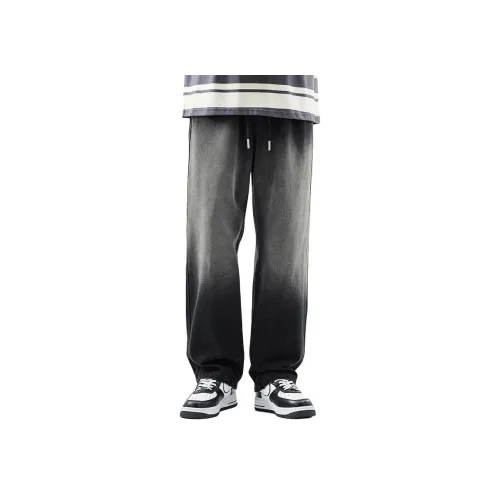 WOOD SOON Выстиранные Черные Мужские Джинсы