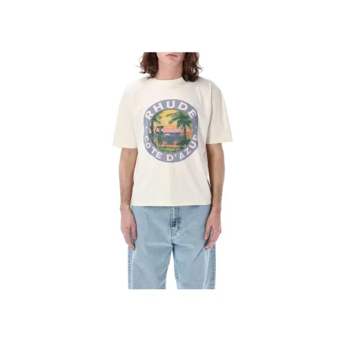 RHUDE Белая Мужская T-Рубашка