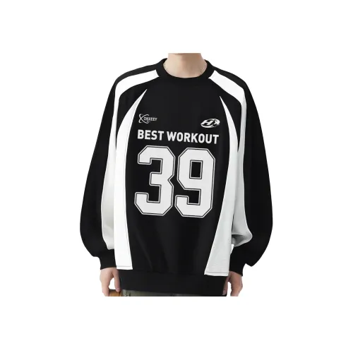 Qnxeey Черный Унисекс Свитшоты