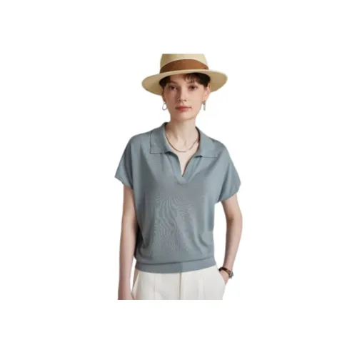 Fog Обычный T-Рубашка Женская Серый Тон