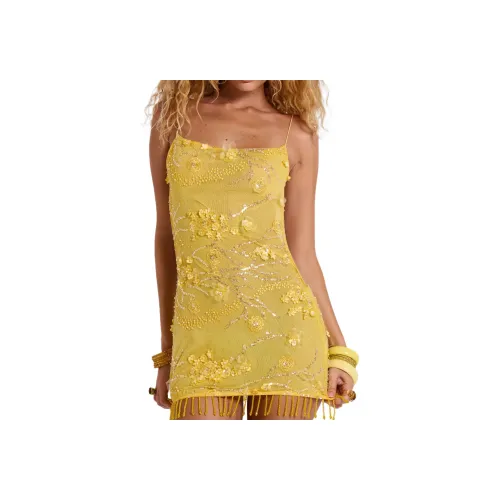 Jaded London SS25 Ellora Украшенное Мини Платье Солнечный Slip Платье Женское