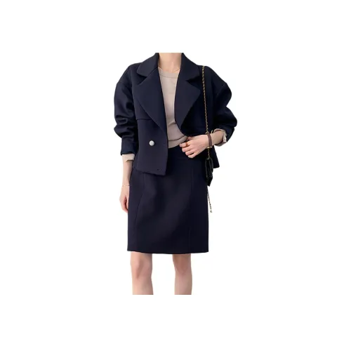 Wbwq Комплект с юбкой Женские Темно-синий Одежда Sets