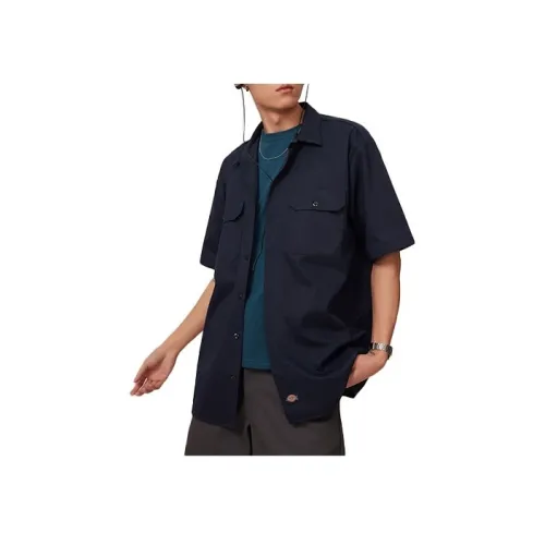 Dickies Темно-морская синяя мужская рубашка