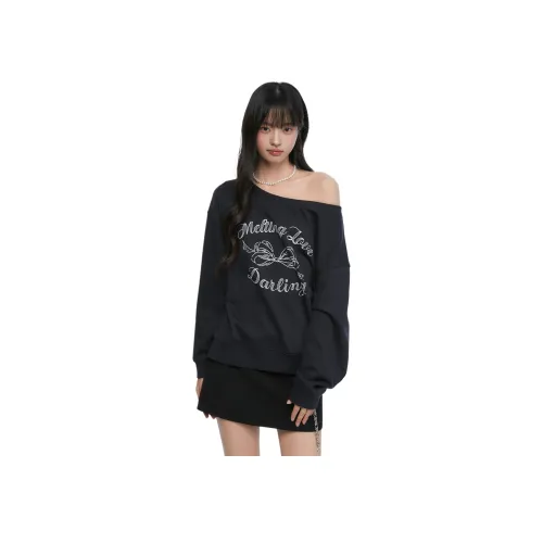 KING PRINCE Темно-синие женские свитшоты