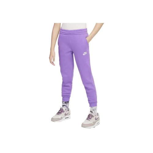 Nike Sportswear Club Вязаные Тренировочные Штаны Черный Малина Белый Подростки