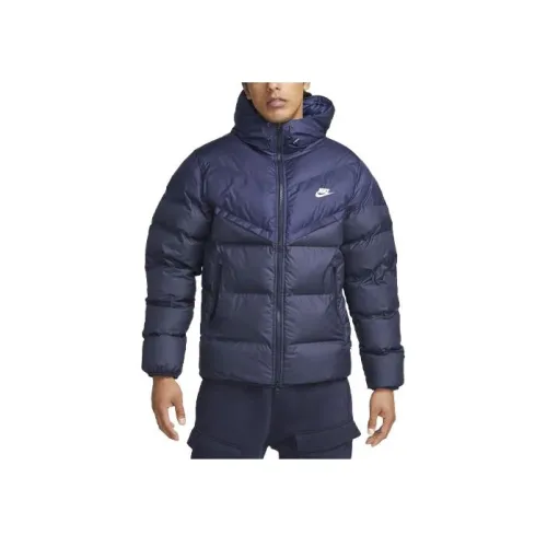 Nike Морской синий Мужской пуховик