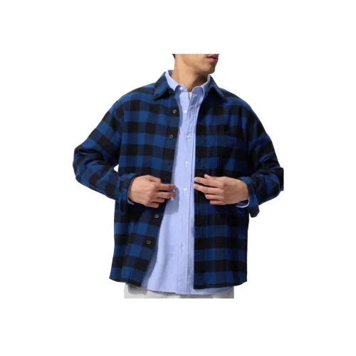 UNIQLO Королевский синий Унисекс Рубашки