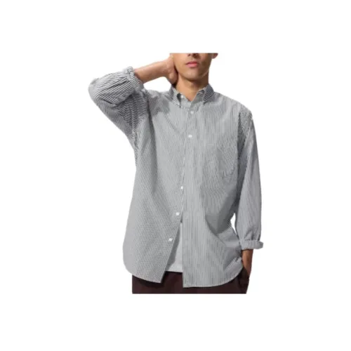 UNIQLO Темно-зеленая унисекс рубашка