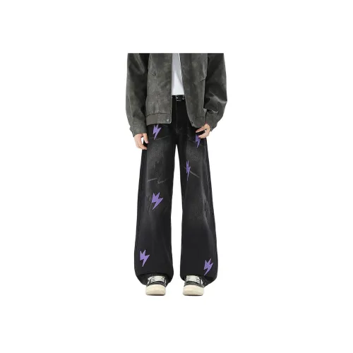 Glona Klio Черный Фиолетовый Унисекс Джинсы