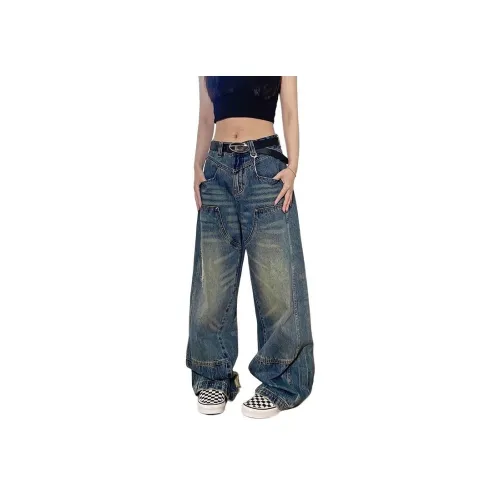 SINKACME Blue Unisex Jeans SINKACME Синий Унисекс Джинсы