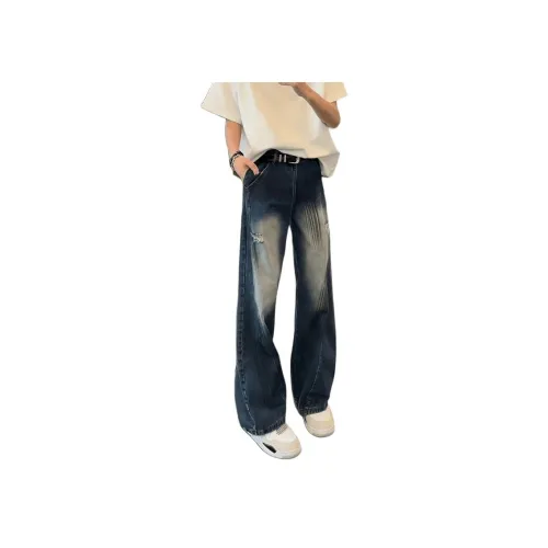 PVPVPV Темно-синий Унисекс Джинсы