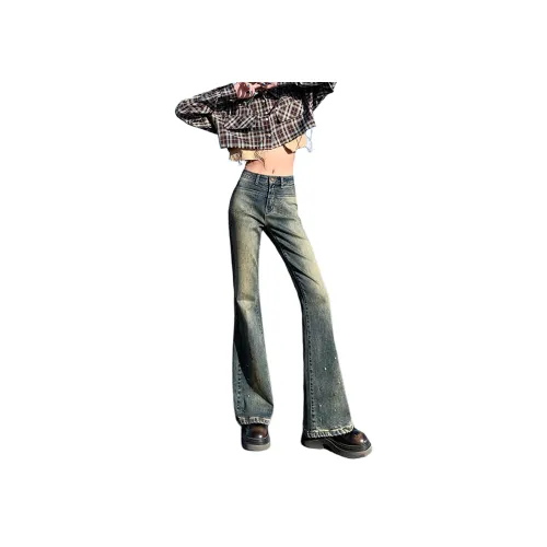 Wen Shan Джинсы Женские Ностальгический Синий