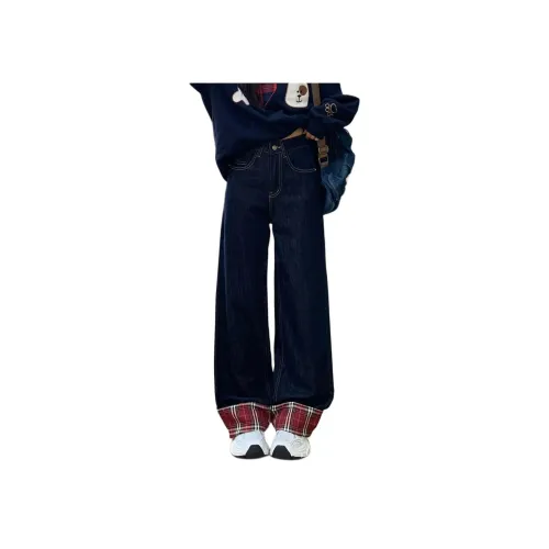 ZHUFEI Темно-синий женский джинсы