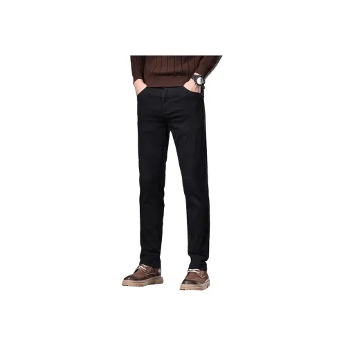 BINGSHENG Черные Унисекс Джинсы