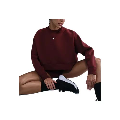 nike Dri Fit PrimaSwoosh Толстовка Женская Темно-красный Команда Magic Ash White