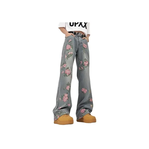UPXIW Синие Унисекс Джинсы
