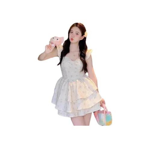 YINLEI Короткое платье с короткими рукавами женское