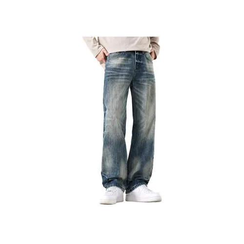 Clog Heel Осенний Джинсы Прямой крой Унисекс