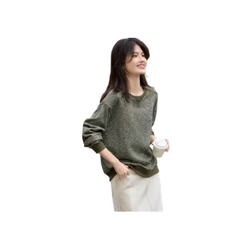 XWI Толстовка Женская Оливково-зеленая