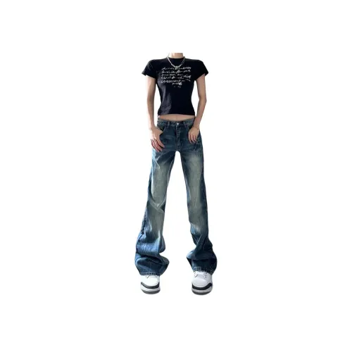 YEARNED Синие Женские Джинсы