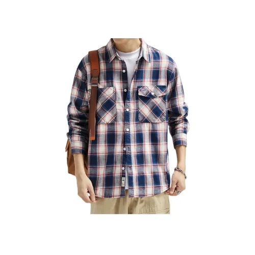 PRPK Синяя клетка Унисекс Рубашки