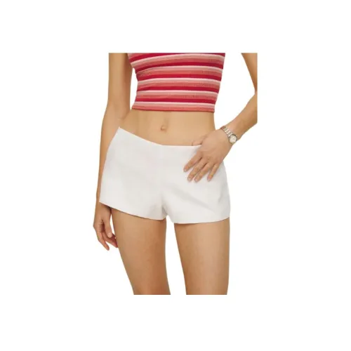 Reformation Июнь Низкий Шов Льняные Ткань Короткие Повседневные Шорты Женские