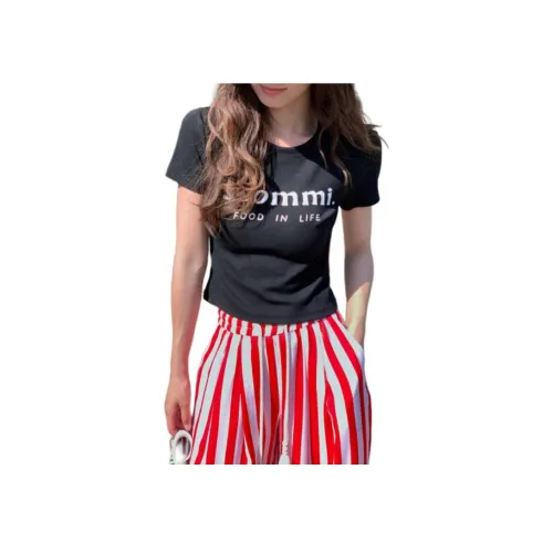 NANING9 Черные Женские Футболки