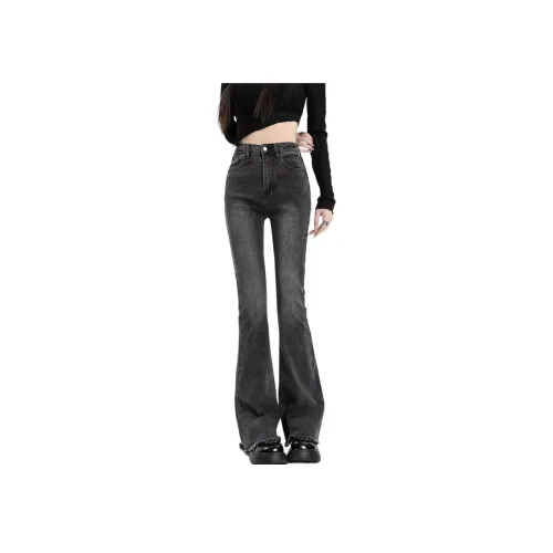 YICHEN Женские джинсы черно-серого цвета