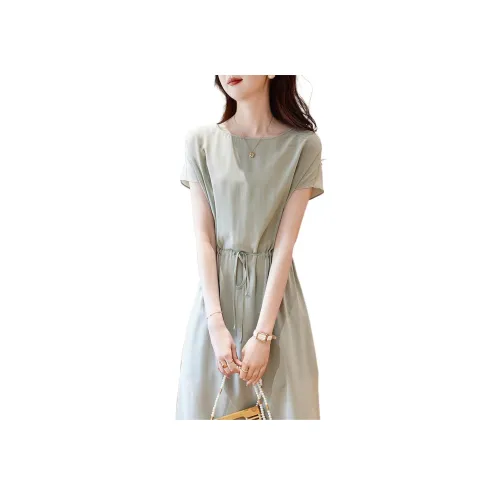Dme Женские Платья с Короткими Рукавами