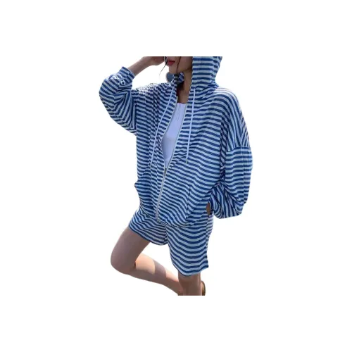 NANING9 Синий Женские Повседневные Костюмы