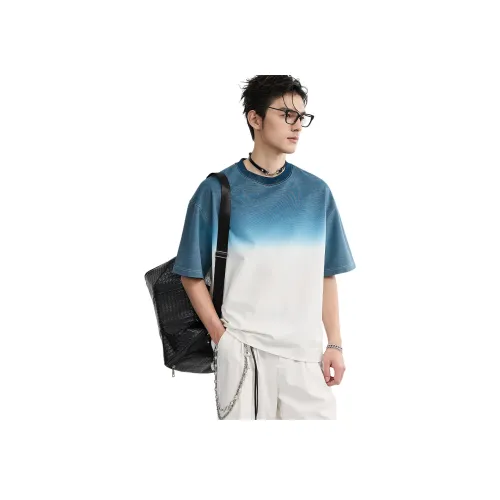 EARL JOEL T-Рубашка Мужская Градиент Синий