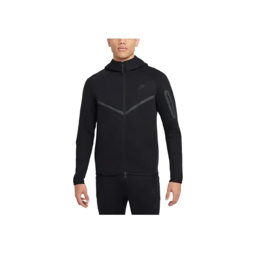 nike Tech Full Zip WINDRUNNER Толстовка Куртка Мужская Черная
