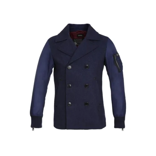 DIESEL Хлопковый пуховик Мужской Синий