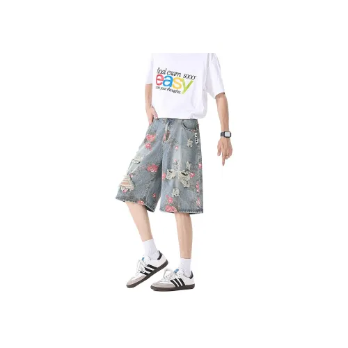 T IRA Blue Unisex Джинсовые шорты