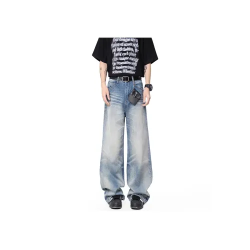 GENT LORE Ледяной синий Унисекс Джинсы