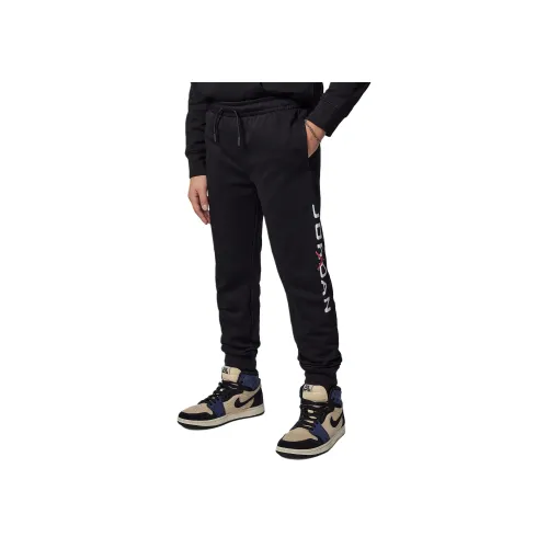 Подростки Jordan Вязаные Тренировочные Штаны Baseline French Terry Черный