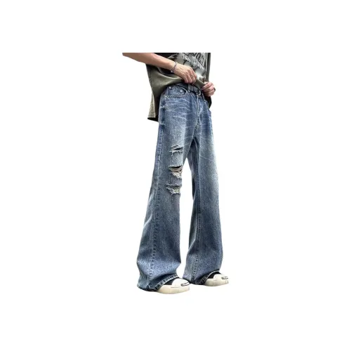 SOUL WORKER Синие Унисекс Джинсы