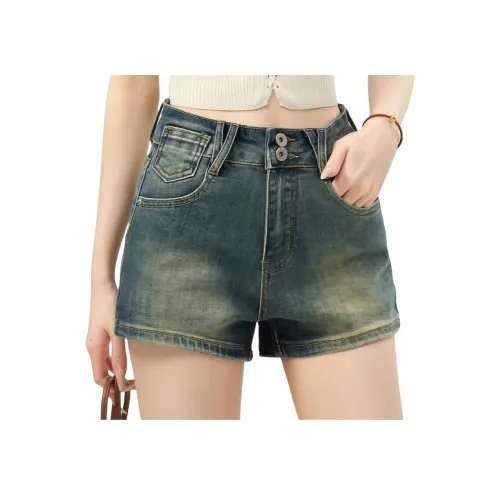 LANMOU Женские джинсовые шорты