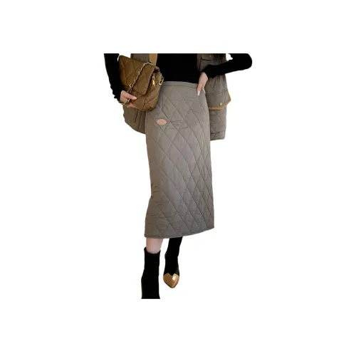 NANING9 Повседневная длинная юбка женские цвет чайные линзы