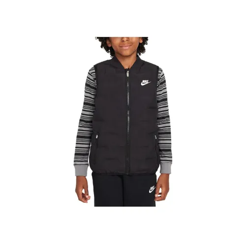 nike Пуховик Жилет Черный Подростки