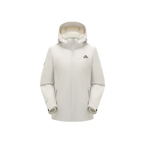 PELLIOT Водонепроницаемый и Ветрозащитный для сохранения тепла Ветровка Женские Экрю