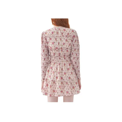 ANTIK BATIK Розовые Женские Длинные Платья с Рукавами
