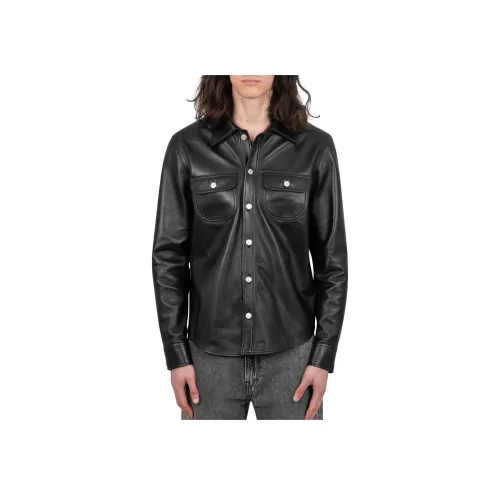 COURREGES Кожа Куртка Мужская Черная