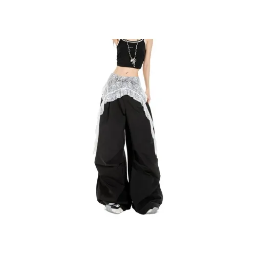 OMOIDAS Черные Женские Повседневные Брюки